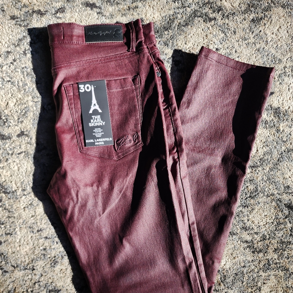 Karl Largerfeld Faux Leather Pants